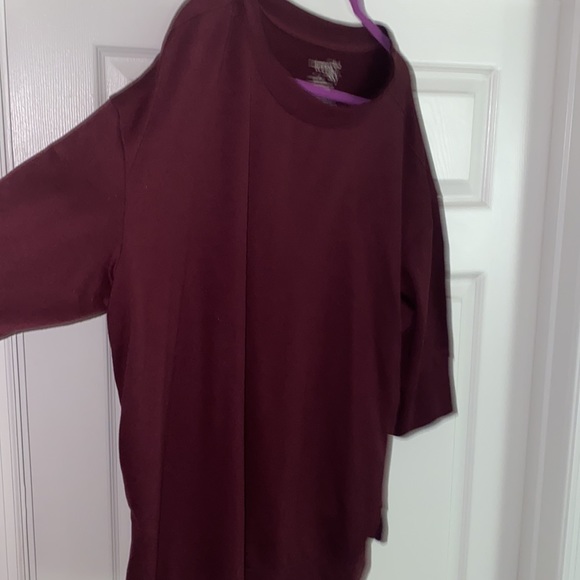 *EUC burgundy lightweight sweatshirt 1x - Picture 2 of 6